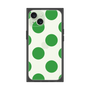 プレミアムスクエアケース［ シンプルドット - Green ］