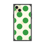 プレミアムスクエアケース［ シンプルドット - Green ］