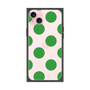 プレミアムスクエアケース［ シンプルドット - Green ］