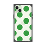プレミアムスクエアケース［ シンプルドット - Green ］