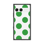 プレミアムスクエアケース［ シンプルドット - Green ］