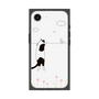 プレミアムスクエアケース［ 夢中に覗く三毛ねこ ］