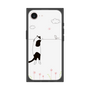 プレミアムスクエアケース［ 夢中に覗く三毛ねこ ］