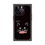 プレミアムスクエアケース［ 食いしん坊なねこ - Black ］