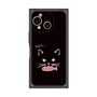 プレミアムスクエアケース［ 食いしん坊なねこ - Black ］