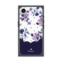 プレミアムスクエアケース［ ツインドットフラワー - Navy ］
