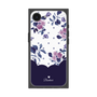 プレミアムスクエアケース［ ツインドットフラワー - Navy ］