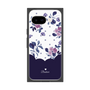 プレミアムスクエアケース［ ツインドットフラワー - Navy ］