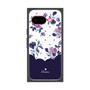 プレミアムスクエアケース［ ツインドットフラワー - Navy ］