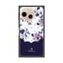プレミアムスクエアケース［ ツインドットフラワー - Navy ］