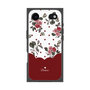 プレミアムスクエアケース［ ツインドットフラワー - Red ］