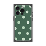 プレミアムスクエアケース［ 水彩ドット・レトロカラー - Green ］