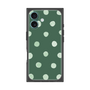 プレミアムスクエアケース［ 水彩ドット・レトロカラー - Green ］