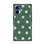 プレミアムスクエアケース［ 水彩ドット・レトロカラー - Green ］
