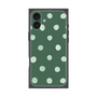 プレミアムスクエアケース［ 水彩ドット・レトロカラー - Green ］