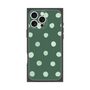 プレミアムスクエアケース［ 水彩ドット・レトロカラー - Green ］