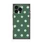 プレミアムスクエアケース［ 水彩ドット・レトロカラー - Green ］