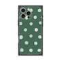 プレミアムスクエアケース［ 水彩ドット・レトロカラー - Green ］