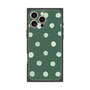 プレミアムスクエアケース［ 水彩ドット・レトロカラー - Green ］