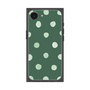 プレミアムスクエアケース［ 水彩ドット・レトロカラー - Green ］