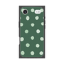 プレミアムスクエアケース［ 水彩ドット・レトロカラー - Green ］