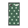 プレミアムスクエアケース［ 水彩ドット・レトロカラー - Green ］
