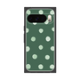 プレミアムスクエアケース［ 水彩ドット・レトロカラー - Green ］