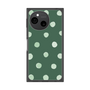 プレミアムスクエアケース［ 水彩ドット・レトロカラー - Green ］