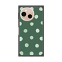 プレミアムスクエアケース［ 水彩ドット・レトロカラー - Green ］