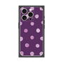 プレミアムスクエアケース［ 水彩ドット・レトロカラー - Purple ］