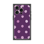プレミアムスクエアケース［ 水彩ドット・レトロカラー - Purple ］
