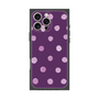 プレミアムスクエアケース［ 水彩ドット・レトロカラー - Purple ］
