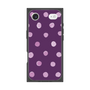 プレミアムスクエアケース［ 水彩ドット・レトロカラー - Purple ］
