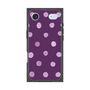 プレミアムスクエアケース［ 水彩ドット・レトロカラー - Purple ］