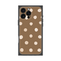 プレミアムスクエアケース［ 水彩ドット・レトロカラー - Brown ］