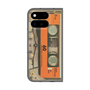 プレミアムスクエアケース［ RETORO CASSETTE TAPE - Skeleton Orange ］