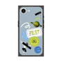 プレミアムスクエアケース［ Playful sticker - Dusty Blue ］