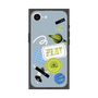 プレミアムスクエアケース［ Playful sticker - Dusty Blue ］