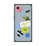 プレミアムスクエアケース［ Playful sticker - Dusty Blue ］