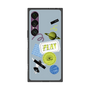 プレミアムスクエアケース［ Playful sticker - Dusty Blue ］