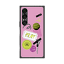 プレミアムスクエアケース［ Playful sticker - Dusty Pink ］
