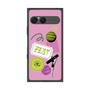 プレミアムスクエアケース［ Playful sticker - Dusty Pink ］