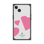 プレミアムスクエアケース［ LANVIN en Bleu Hearts Pink - ランバン ハート ピンク ］