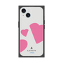 プレミアムスクエアケース［ LANVIN en Bleu Hearts Pink - ランバン ハート ピンク ］