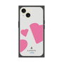 プレミアムスクエアケース［ LANVIN en Bleu Hearts Pink - ランバン ハート ピンク ］