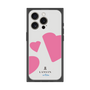 プレミアムスクエアケース［ LANVIN en Bleu Hearts Pink - ランバン ハート ピンク ］