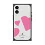 プレミアムスクエアケース［ LANVIN en Bleu Hearts Pink - ランバン ハート ピンク ］