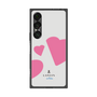 プレミアムスクエアケース［ LANVIN en Bleu Hearts Pink - ランバン ハート ピンク ］