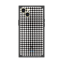 プレミアムスクエアケース［ Houndstooth Pattern Black with LANVIN en Bleu logo- ランバン 千鳥格子柄 ブラック ］