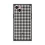 プレミアムスクエアケース［ Houndstooth Pattern Black with LANVIN en Bleu logo- ランバン 千鳥格子柄 ブラック ］